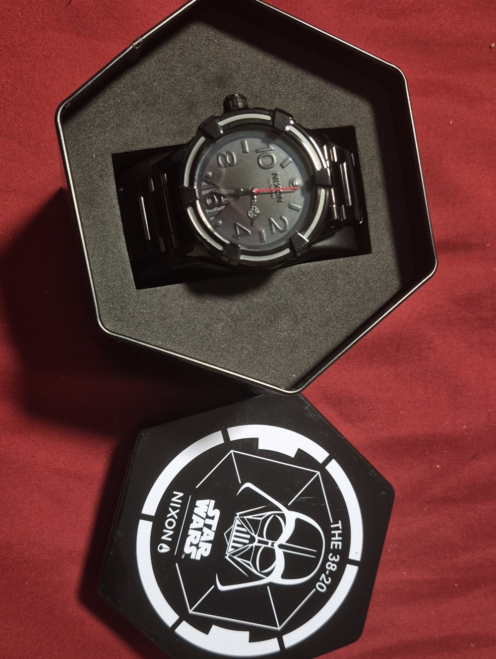 Nixon Black and Red Darth Vader Accent Watch